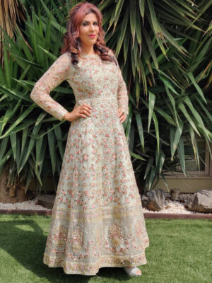 heavy embroidery gown