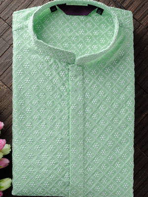Chikan embroidery kurta pajama