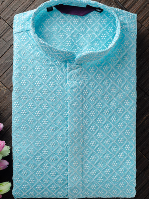 Chikan embroidery kurta pajama