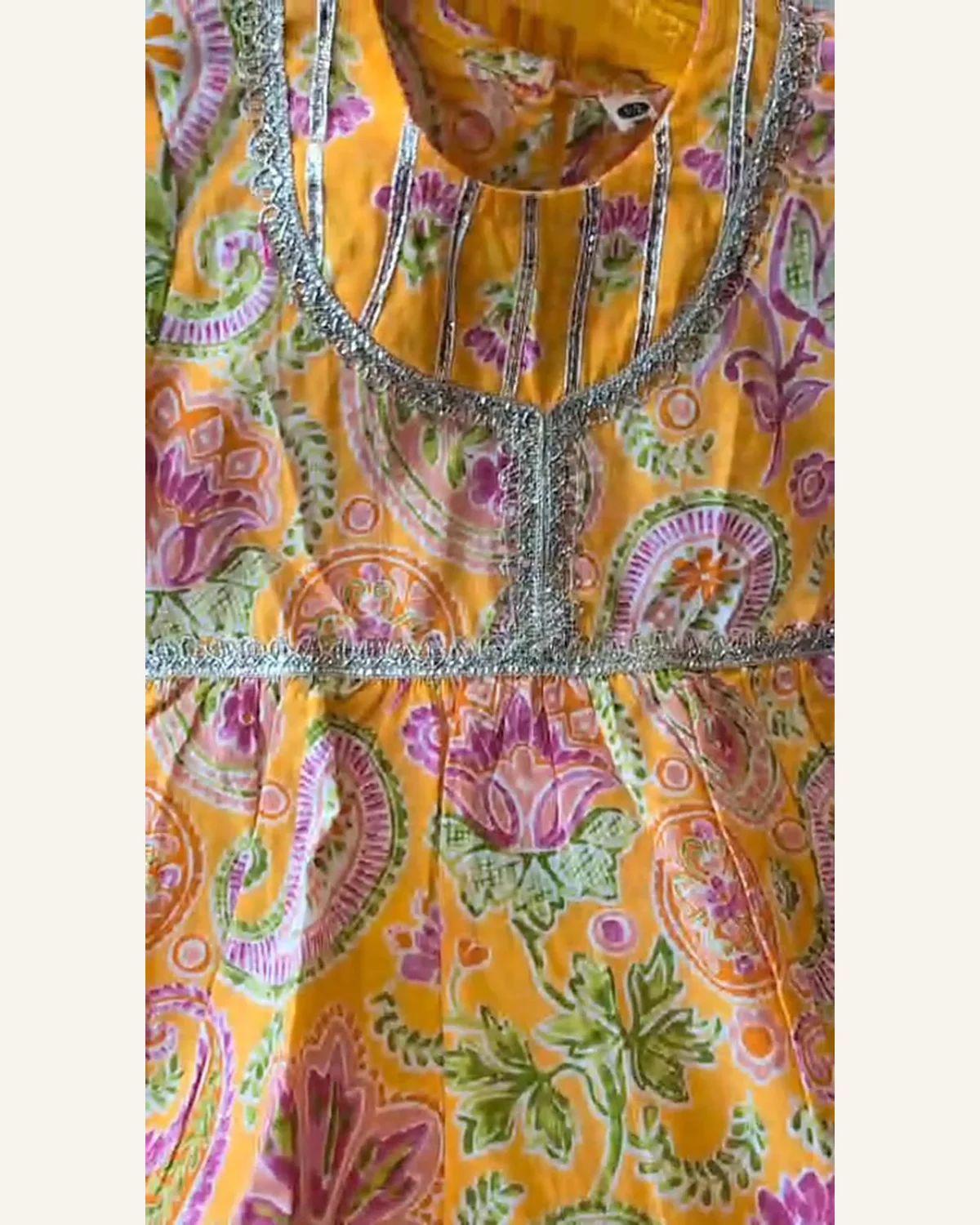 Baby Girls Yellow Floral Sharara Set – Organic Cotton