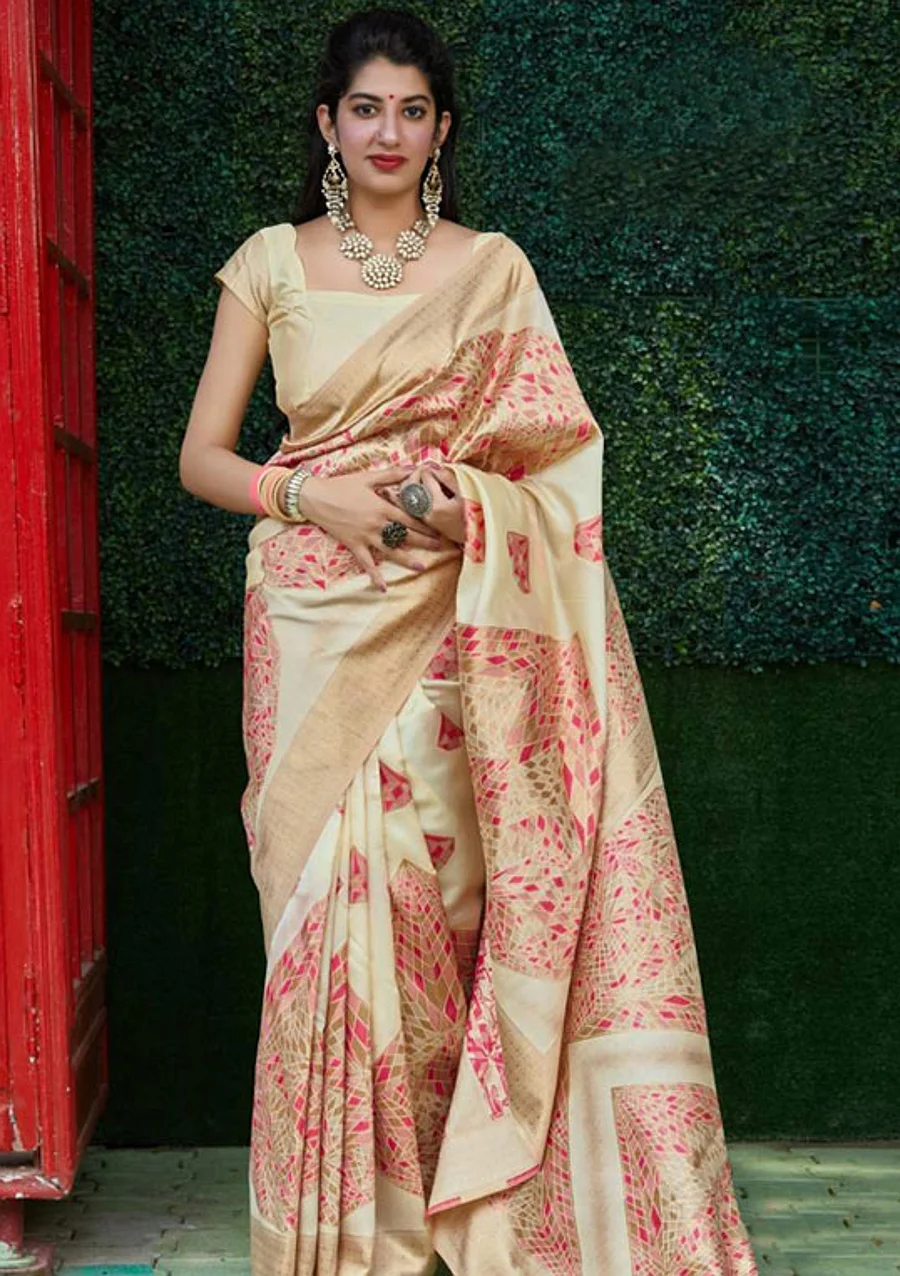Banarasi Silk Saree - Beige