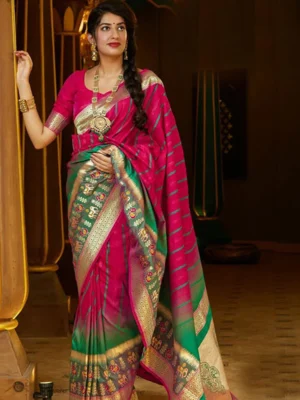 Banarasi Silk Saree - Pink