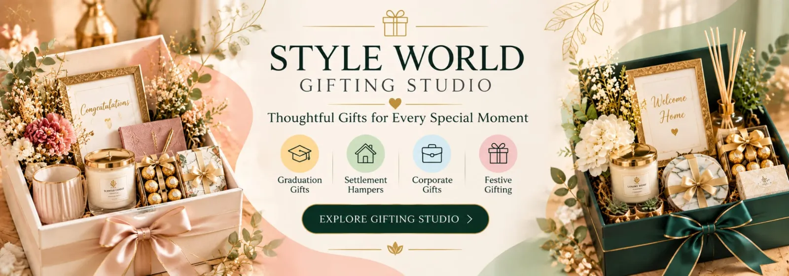 Style World Gifting Studio - thoughtful gift hampers for every special moment