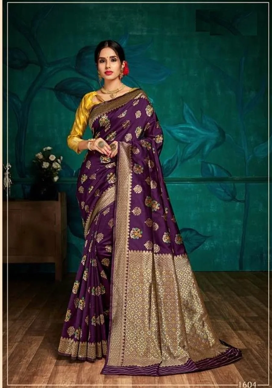 Kanjivaram Silk Saree - Purple