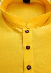 Men's Cotton Kurta Pajama - Yellow