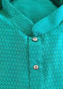 Men's Silk Kurta Pajama - Rama Green